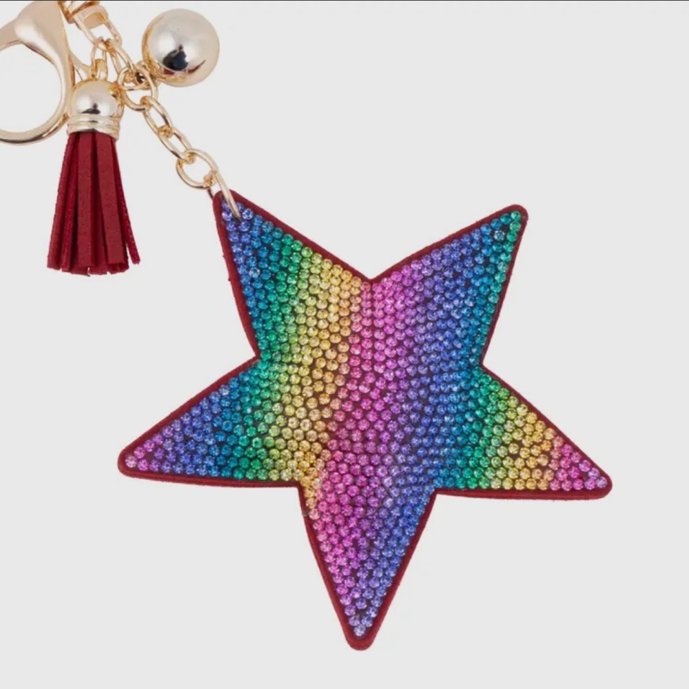 Bling Crystal Star & Tassel Keychain - Picture 5 of 5